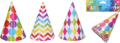 Zdjęcie produktu dla Kapelusze imprezowe MIX 15 cm, 6 szt