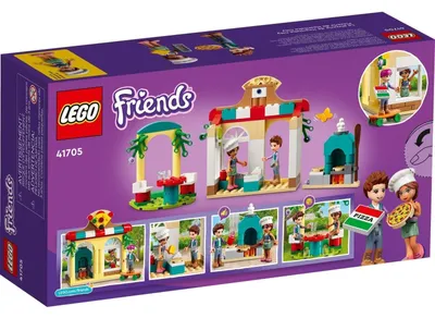 Produktbild von LEGO 41705 Friends Heartlake City Pizzeria Restaurant mit Essen als Spielzeug mit Mini-Puppen Olivia und Ethan, für Kinder ab 5 Jahren