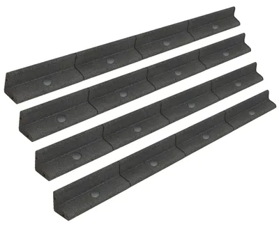Produktbild von Rasenkante Grau 4,8m lang, 8,5cm hoch, 8,1cm breit aus UV-beständigem Gummi