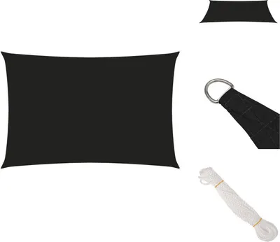 Immagine prodotto di vidaXL Tenda da sole in tessuto Oxford rettangolare 3x5 m nero - Ombrelloni e tende da sole