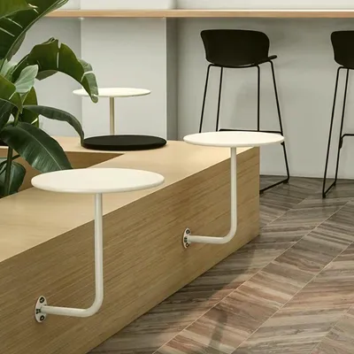 Produktbild von STUNQ® Kreative Wandmontage-Beistelltische für Cafés, kleine runde Eisentische, moderne Freizeittische für Balkon