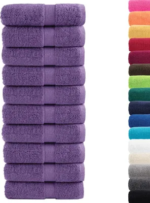 Produktbild von vidaXL Premium-Gästetücher SOLUND 10 Stk. Lila 30x50 cm 600 g/m²