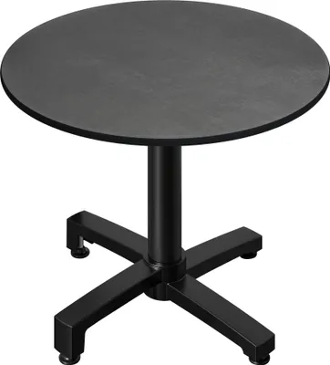 Produktbild von CPBC | HPL Bistro Tisch | Ø:H 60 x 78 cm | Anthrazit / Aluminium Schwarz | Klappbar + Zusatzgewicht | Rund | Bistrotisch Gastro Tisch