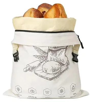 Produktbild von Bienenwachsbrotbeutel, wiederverwendbar, umweltfreundlich, WEISS