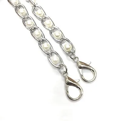 Image de Ceinture rembourrée avec chaîne - Chaîne pour sac à main - Bandoulière dorée - Ornée de perles - Accessoire de mode - Adaptée aux femmes - Bagage à main - Accessoire pour femmes