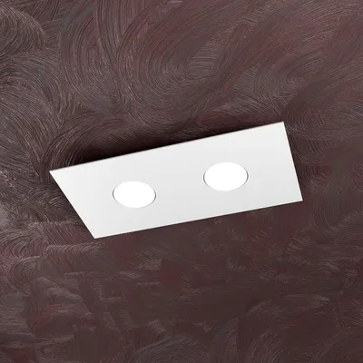 Produktbild von Moderne rechteckige Fläche Metall Weiß Metall 2 Lichter Gx53