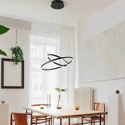 Obrázok produktu pre Fabas Luce LED závesné svetlo Giotto Ø600mm 36W teplá biela čierna stmievateľné