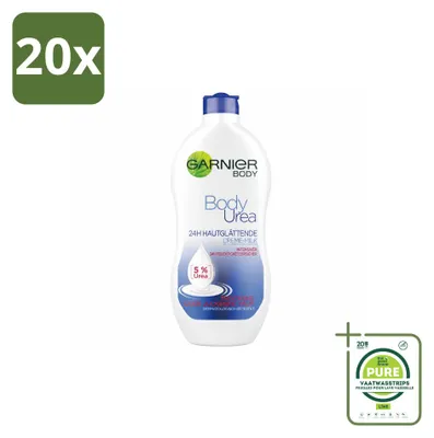 Image de 20 x Lotion pour le corps Garnier, enrichie en urée et au beurre de karité, effet lissant, 400 ml - Lot de 20 pièces