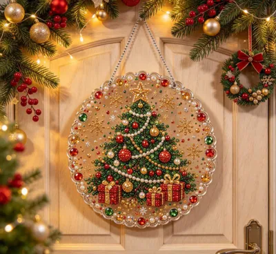 Produktbild von Diamond Painting Weihnachten,Wanddeko für Weihnachten,Weihnachtsdeko Deko Hängend(11)