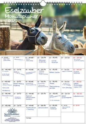 Produktbild von Eselzauber Planer DIN A3 Kalender für 2025 Esel - Seelenzauber