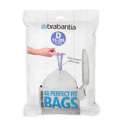 Produktbild von Brabantia PerfectFit Müllbeutel Typ D, 15-20 L, 40 Stck