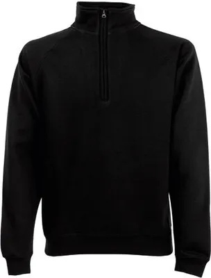 Produktbild von Fruit of the Loom - Classic Zip Neck Sweat - Black - XXL