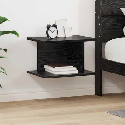 Immagine prodotto di vidaXL Comodino nero effetto rovere 40 x 30 x 25 cm Materiale ligneo