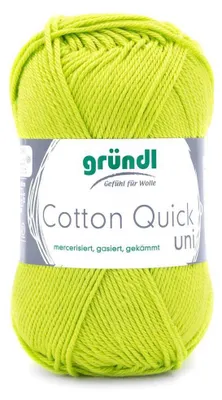 Produktbild von Gründl Baumwolle quick uni,50g.100%Baumwolle,mercerisiert,Häkel- u. Strickgarn,50g / 125 m,NS 3-4 144