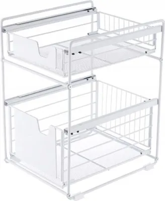 Zdjęcie produktu dla Organizer Pod Zlew Kuchnia Łazienka Składany 28Cm Biały