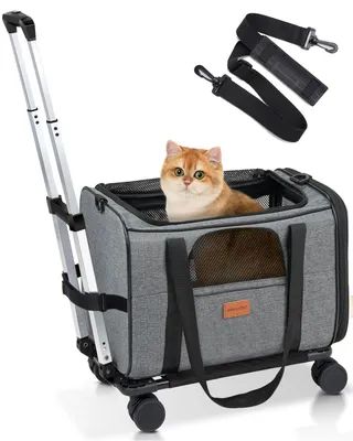 Produktbild von Morpilot Transporttasche für Katze mit Rollen, Faltbarer Katzentransportbox Hund
