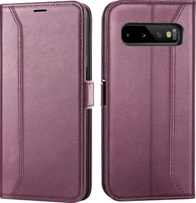 A product shot of a phone case, shown in both open and closed states.