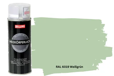 Produktbild von OELLERS Premium Heizkörperlack Spray RAL 6019 Weißgrün – 400 ml Sprühlack glänzend | Hitzebeständige Heizkörperfarbe | Hochdeckende Sprühfarbe