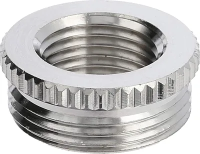 Productafbeelding van WISKA Reductie PG/PG van PG16x1,41 naar PG9x1,41. Type MRR-16/09. Ronde messing (CuZn) fitting, verchroomd. Aansluitdraad: 6,5 mm - 1