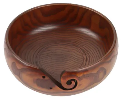 Produktbild von Garnschale Umweltfreundlich - Wollschale - Natürliches Holz - Motten-/Feuchtigkeitsbeständig - Einzigartiges Spiraldesign - Durchmesser 18 cm - Strickschale
