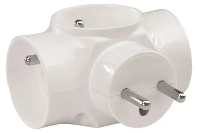 Obrázok produktu pre Elgotech URZ3293 Trojitý rozvádzač pre zásuvku AC 250V - biely