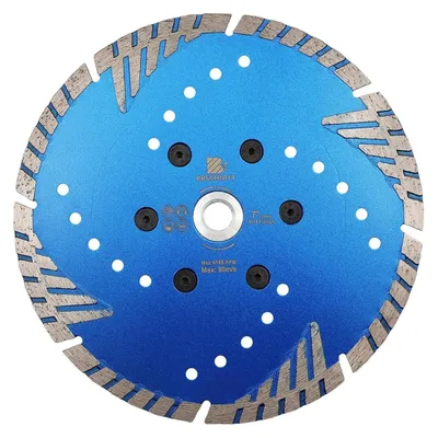 Produktbild von Diamant Trennscheibe 180mm Turbo mit Schutzzähnen zum Schneiden von Beton, Granit, Marmor, Fliesen