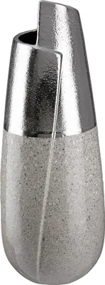 Imagen del producto de Jarrón "Marmo" de Gilde, cerámica, gris, plateado, unidad de venta: 2, largo: 12,5 cm, ancho: 12,5 cm, alto: 28 cm. Código: 47427 4063387474273
