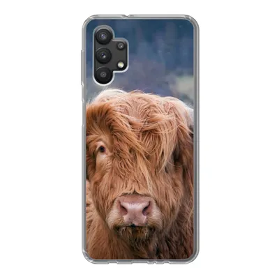 Produktbild von MuchoWow® Handyhülle Schutzhülle Hülle für Samsung Galaxy A32 5G Schottischer Highlander - Hörner - Berg Silikon Softcase Handy Hülle - Softcase