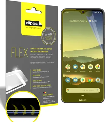 Produktbild von 3x Schutzfolie für Nokia 45329 Folie, 100% Displayabdeckung, dipos Flex