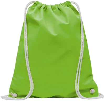 Produktbild von Baumwollbeutel 10 Stück 38x42cm Sportbeutel - Rucksack Stofftasche Hellgrün