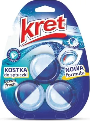 Zdjęcie produktu dla Kret Kostka do spłuczki Ocean fresh, 3 x 50g