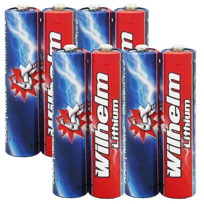 Produktbild von 8 Wilhelm LITHIUM AAA / Mikro Lithium Batterien im Shrink LR03, FR03, L92