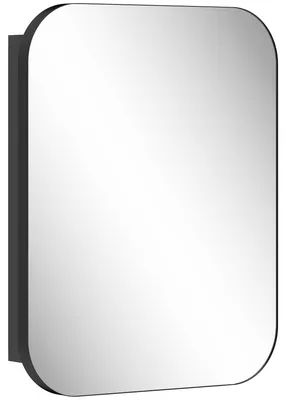 Produktbild von Spiegelschrank Bad, Badezimmerschrank mit Spiegel, Verstellbarem Regal, 40,2 x 10,2 x 50,9 cm, Schwarz