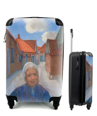 Produktbild von MuchoWow® Koffer Handgepäck Trolley Rollkoffer Kleine Reisekoffer mit 4 Rollen - Auf dem Lappenbrink in Winterswijk - Piet Mondrian - Cabin Size < 55x40x23 cm & 55x40x20 cm - Fotokoffer - Kabinenkoffer - Boardgepäck - Reise-Box - Reisekoffer - Reisegepäck - Koffer mit Bild - Trolley für Kinder