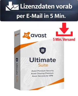 Produktbild von Avast Ultimate Suite (10 Device - 2 Jahre) ESD Antivirus Sicherheit 5 Min. Versand als Download per Mail