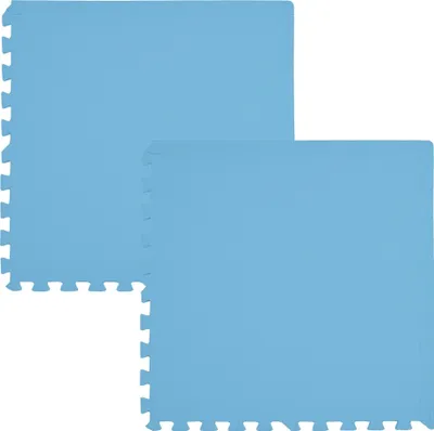 Image de Humbi tapis puzzle en mousse 2 pièces bleu 62 x 62 x 1 cm