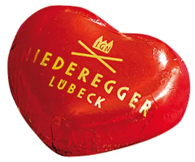 Zdjęcie produktu dla Serca z marcepanu Niederegger 80 x 12,5 g