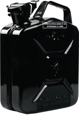 Produktbild von Kraftstoffkanister 5 l Schwarz RAL 9005 Stahlblech 0,9 mm L230xB120xH310mm