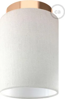Immagine prodotto di Fermaluce Metal con paralume Cilindro, lampada filomuro