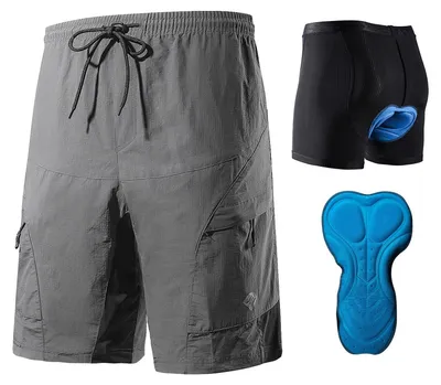 Productafbeelding van Fietsshorts voor heren - Ademend en met padding - Grijs
