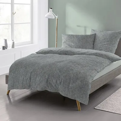 Produktbild von Irisette Flausch-Baumwolle Bettwäsche Samt Northampton 155x220 cm + 80x80 cm mink