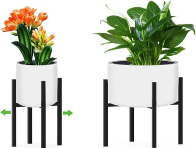 Image de Support à plantes réglable - Noir - Convient pour l'intérieur et l'extérieur