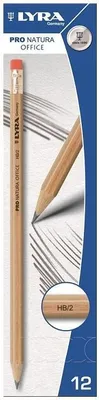 Immagine prodotto di Matita Pro Natura HB/2 con gomma (12 pezzi)