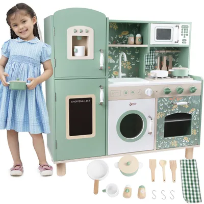 Produktbild von OEM - CLASSIC WORLD Große Vintage-Küche aus Holz für Kinder + Zubehör