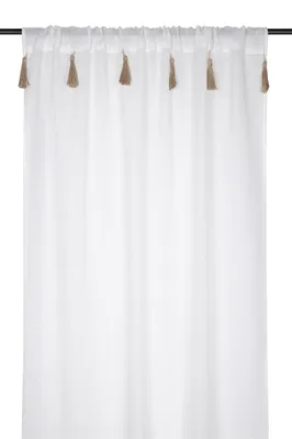 Produktbild von Gardine IBIZA mit dekorativen Fransen, 140 x 260 cm