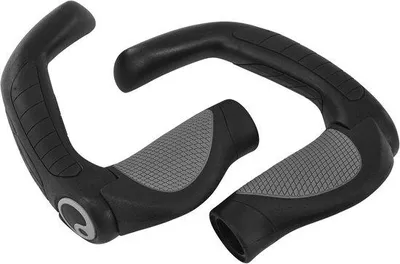 Produktbild von Famanu Fahrradgriffe mit langen Bar-Ends - schwarz-grau, Gripshift-kompatibel