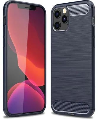 Produktbild von Mobigear Brushed Slim iPhone 13 Hülle, flexibles TPU-Rückseitenetui – Blau