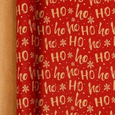 Image de Rouleau de papier d'emballage de Noël, 43 cm x 3 m, papier imprimé et recyclable