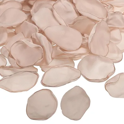 200 Kunstseiden-Rosenblätter, 4-5 cm, Champagner
