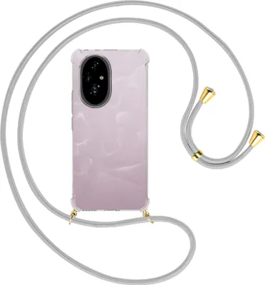 Produktbild von Handykette Backcover-Schutzhülle mit Band (Metall goldfarben) für Honor 200 - silbergrau